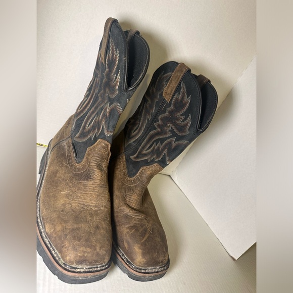 Men's Wolverine Rancher ST Waterproof Steel-Toe Brown Boots / W10765 / Size 9 - Picture 2 of 5